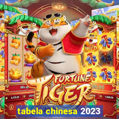 tabela chinesa 2023